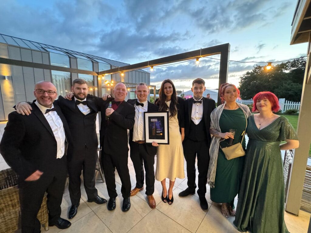 Craig Atkinson Removals team celebrating at the Burnley Business Awards